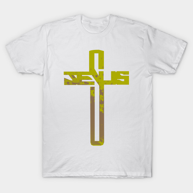 Jesus Cross - Green T-Shirt-TOZ